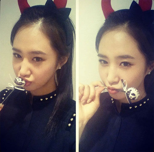 <em>少女时代Yuri</em>晒新照 化身万圣节可爱女巫_音乐