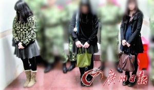 深圳海关抓获的女性走私嫌疑人