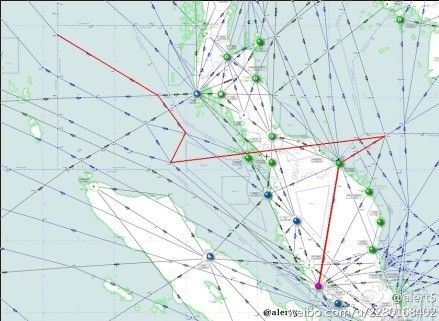 疑似mh370最后飞行轨迹图