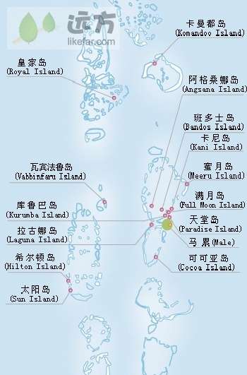 马尔代夫岛屿分布图 马尔代夫当地交通 目前全国(包括香港( 路线 )图片
