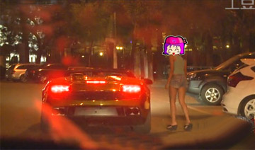 兰博基尼搭讪美女 半夜开豪车搭讪美女 美女 高清图片