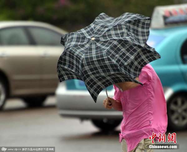 台风鲸鱼三亚掀大浪 游客冒险戏水