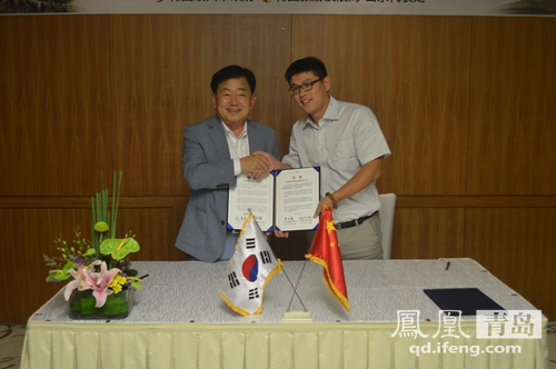 韩国顺天市长一行青岛签约旅行社 开拓生态旅行