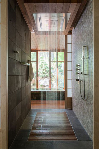卫浴空间复古风潮原木质感元素带你重回自然空间