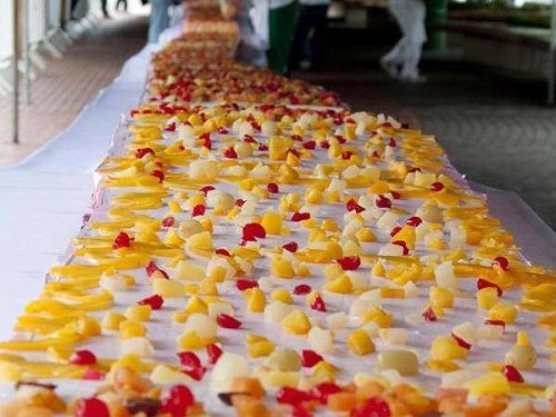 尼加拉瓜现最大水果蛋糕 载入《吉尼斯世界纪