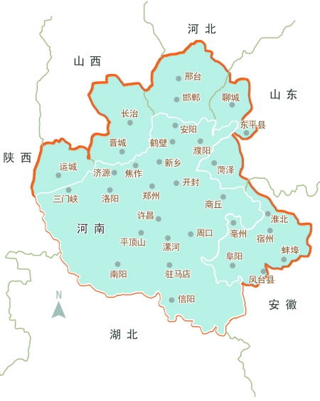 中原经济区地图出炉 含中部5省30市2县