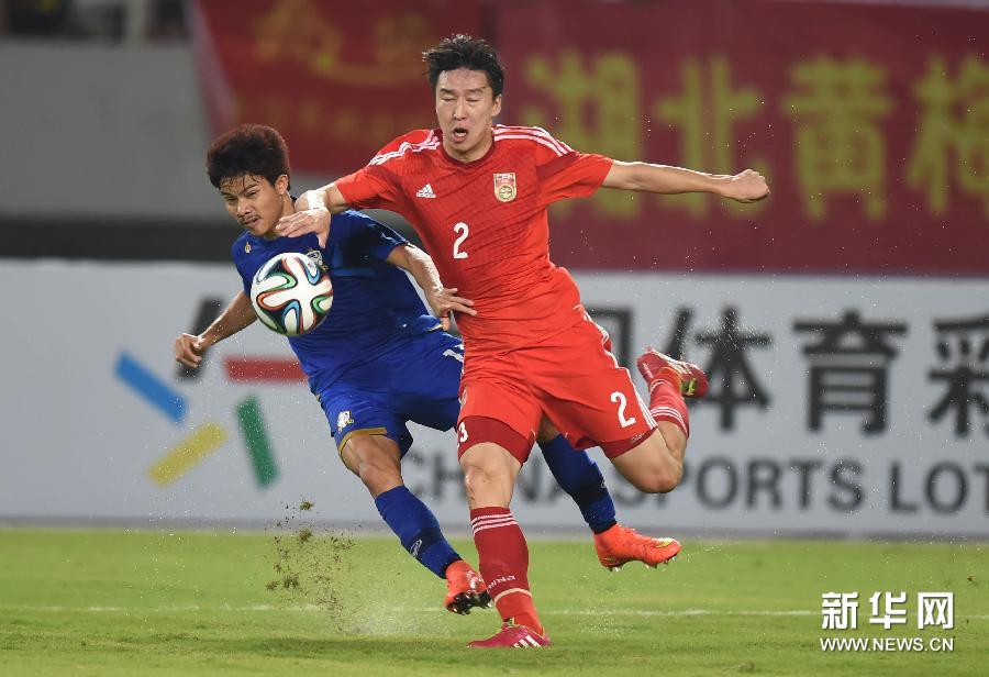 2014足球友谊赛:中国足球队3-0胜泰国队
