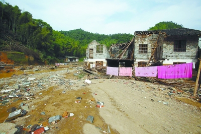 直击咸宁洪灾核心区域:24栋房屋被洪水冲走(图