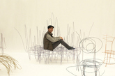 将平面画打造出 3D 效果的作品我们见过许多，来自东京艺术大学的 Daigo Fukawa 则反其道而行。这些看上去杂乱无章的“素描草图”就是他的毕业作品。Daigo Fukawa 将创作材料或卷曲或拉伸，看似随意的组成床、椅子等家具。虽是在三维空间打造的物体，却制造出平面的感觉，很像是胡乱画在一张白纸上的设计草稿吧。（实习编辑：容少晖）