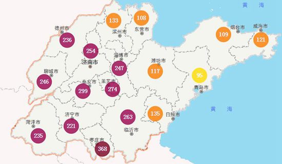 山东9市陷入重度污染 枣庄达严重污染级别