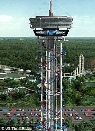 这座耸立在半空中的“两极飞车”（Polercoaster，暂译）高约158.5米。