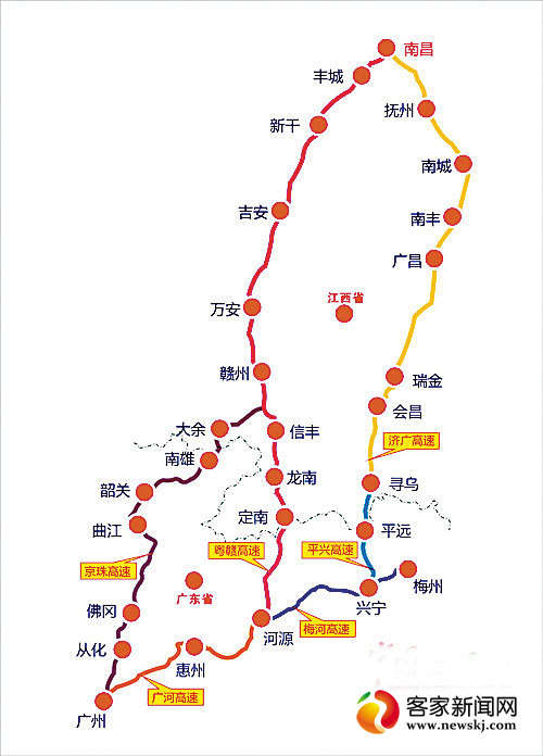 济广高速广东平兴段将通车 赣粤再添快捷通道_江西