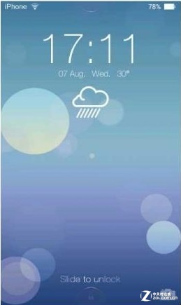 ios7锁屏界面图片