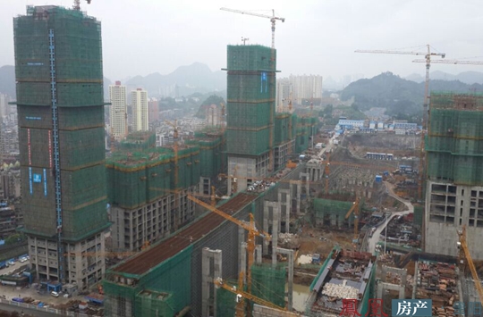 贵阳双子塔项目举办贵州省安全文明施工 现场