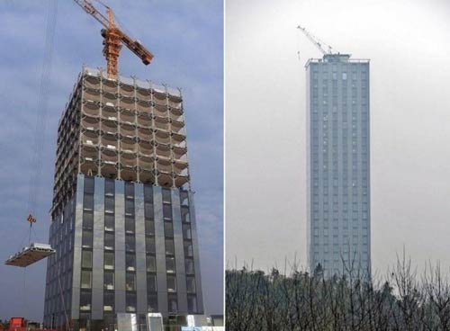 2011年，远大在长沙采取组装式的模式，15天建了30层楼。