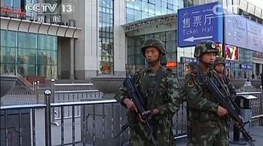 实拍乌鲁木齐火车南站爆炸现场