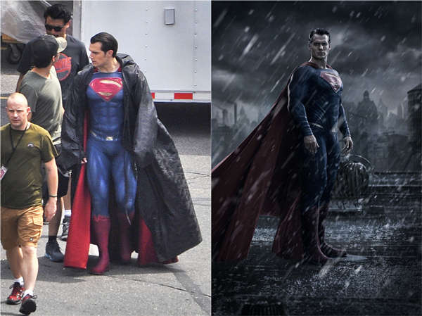 《蝙蝠侠战超人》遭偷拍 超人戏服无新意引粉丝失望|超人|戏服_凤凰娱乐