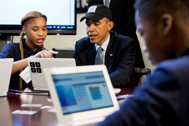 奥巴马成首位编写计算机程序的总统