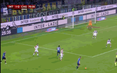 意大利杯-辫帅破荒悍将世界波 国米3-0卡利亚里