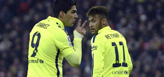 苏亚雷斯:预感进球会到来 和梅西内马尔踢球是