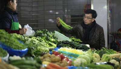 中国2月CPI同比上涨1.4% PPI同比降4.8%

