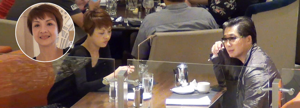 隐退女星叶子楣现状曝光 与男友餐厅同享美食 