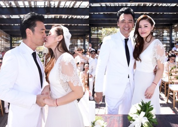 钟镇涛与范姜去年八月曾在巴厘岛举行婚礼