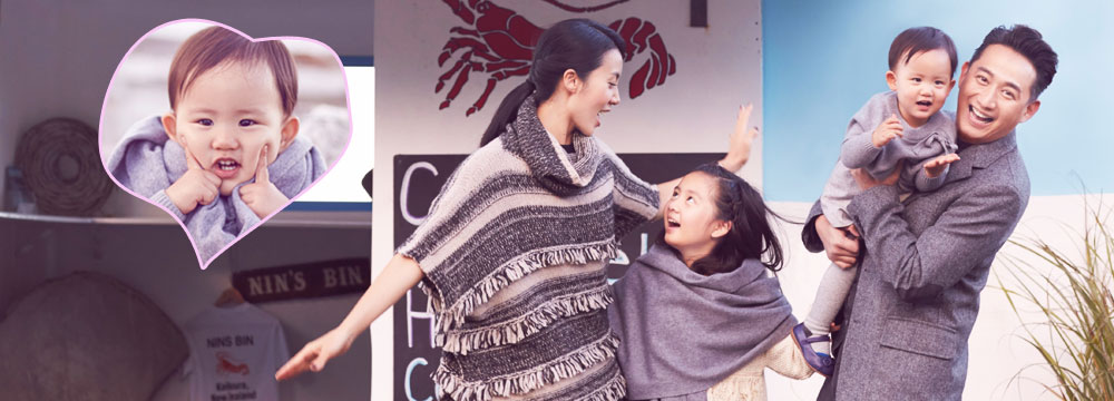 黄磊一家四口合影 二胎小女儿正面照首曝光 