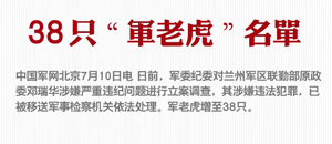 38只“军老虎”名单