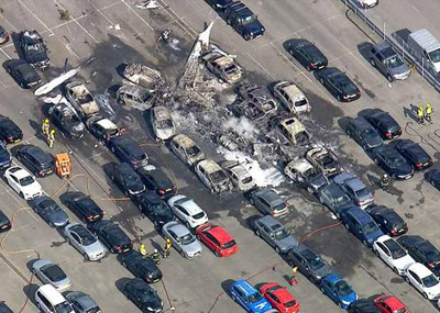 本·拉登家族私人飞机坠毁伦敦现场