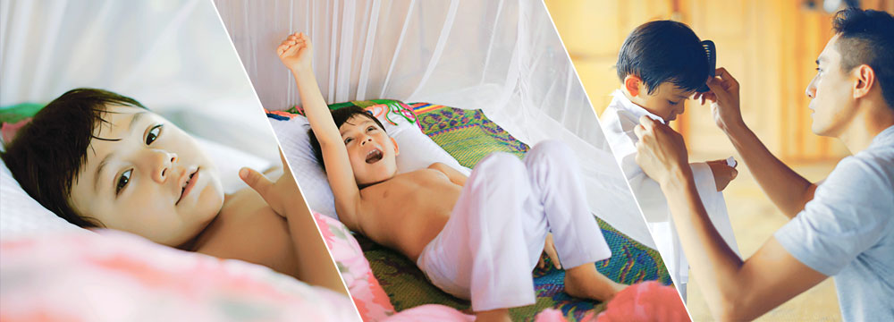 刘烨父子“闺房”照曝光 诺一变最帅白衣萌娃