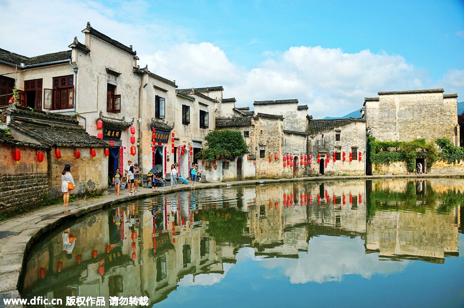 处女座们的最爱来了 安徽宏村镜面对称美哭了_旅游频道_凤凰网