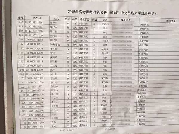 中央民大附中高考成绩突进 全国掐尖引北京家