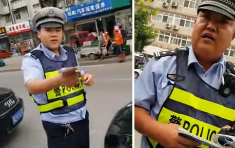 交警被要求出示执法证怒斥对方：香港电影看多了