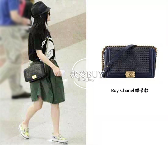 杨幂背boy chanel季节款