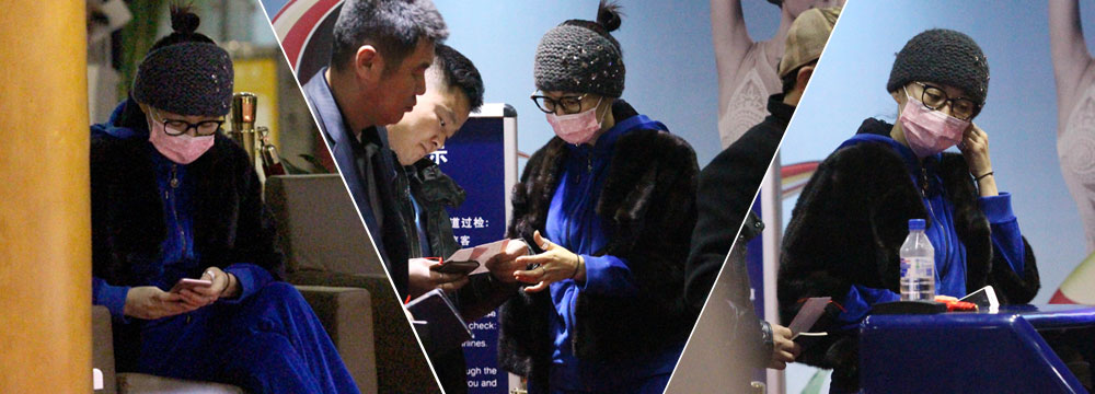 完全认不出！许晴素颜现身机场包裹严实