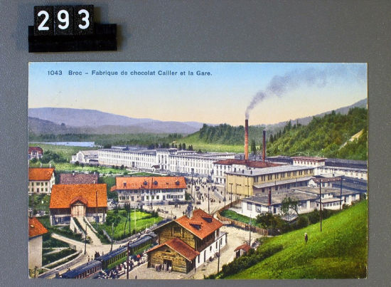 瑞士Gruyre地区的火车站和巧克力工厂。