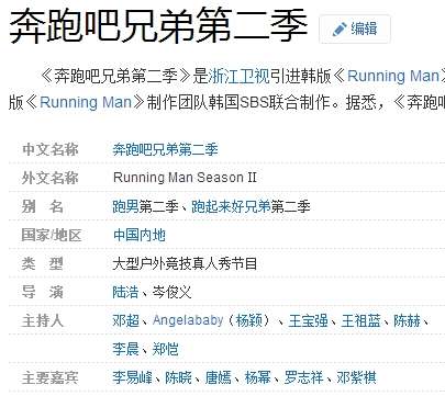 网曝《跑男2》名单 陈赫仍在 孙俪杨幂李易峰