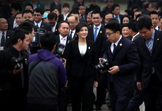 泰国总理英拉19日在京津活动照片