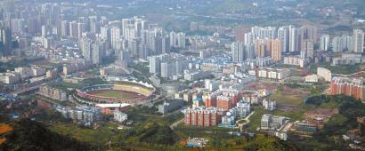 达州未来城市中心西外新区一角。