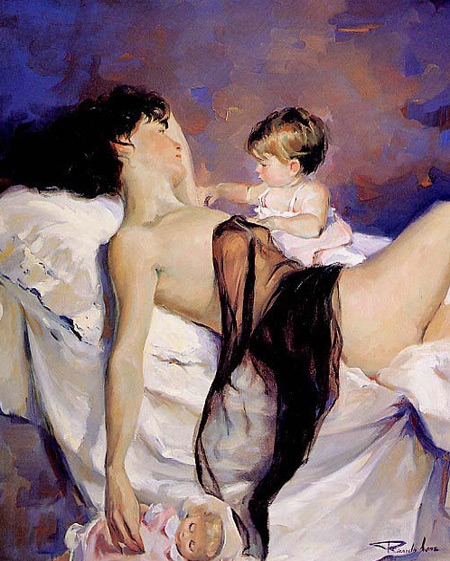 西班牙画家里卡多桑斯油画作品欣赏_文化频道_凤凰网