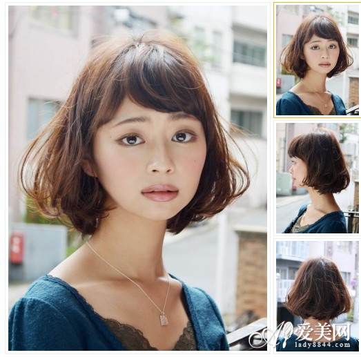 内卷烫发造型 有些偏向于韩式的烫发造型莫过于这样的波波头卷发,稍微