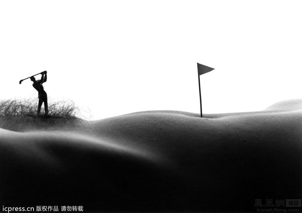 微型<em>人体</em>风景摄影 黑白酮体上的小人国 _旅游