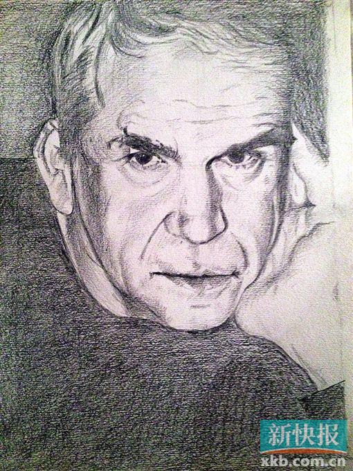 ■赵彦临摹的米兰·昆德拉