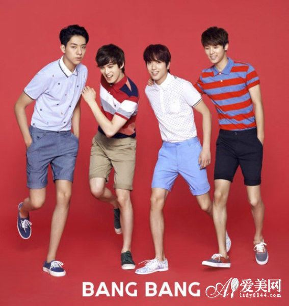 bangbang 2014夏装大片 画报中cnblue与姜素拉等人穿着休闲舒适的服装