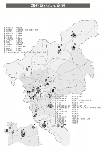 花城赏花地图出炉|广州|广州市