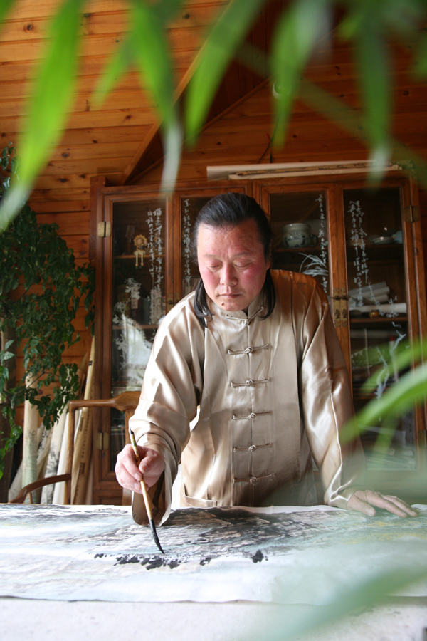 笔墨中国画家李金山图