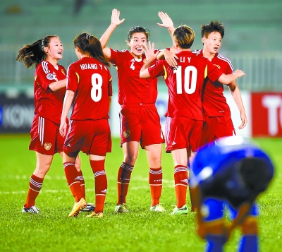 中国女足7球大胜泰国队|女足|中国队