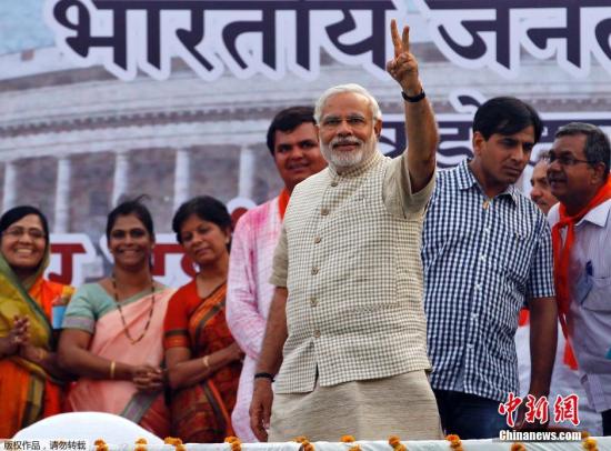 莫迪将就任印度总理 将合并部门提高施政能力