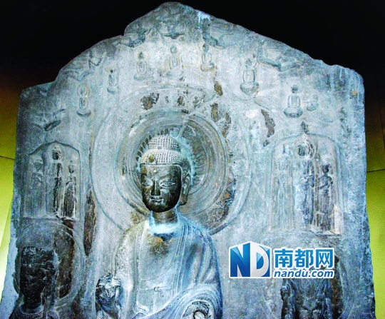 身首完聚后的张郭造像。